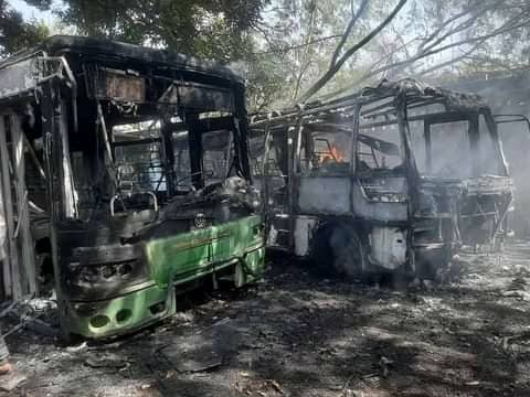 11 buses burned at GTSC depot