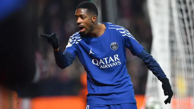 In-form Dembele scores two as PSG take control against Brestpublished at 09:01 Greenwich Mean Time09:01 GMT