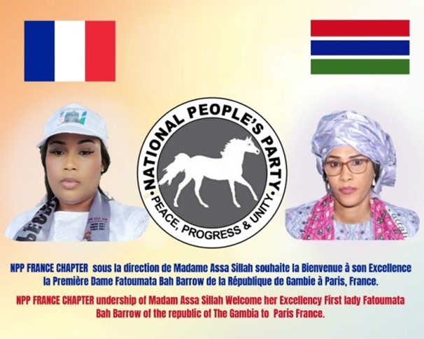 NPP France Chapter hails First Lady Bah-Barrow