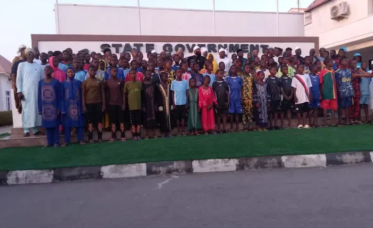 Nigeria: Governor Bago receives 100 rescued schoolchildren